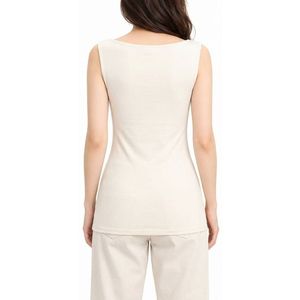 Débardeur blanc personnalisé pour femme, en coton, col rond, coupe ajustée, minimaliste, décontracté, pour l'été et le quotidien - Product Image 3