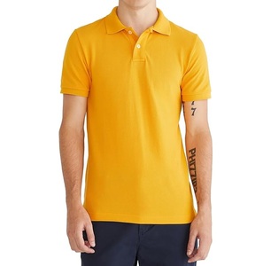 Top Quality Cotton <b>Plain</b> Dyed <b>Yellow</b> Color Men Polo <b>T</b>-<b>Shirt</b> Breathable Plus Size Half Sleeve Blank Tees <b>Shirt</b> Pakistan Made - Product Image 5