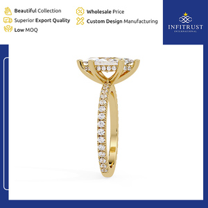 Bagues solitaires en argent sterling 925 personnalisables et fabriquées à la main avec diamants de clarté VVS à un prix de marché impressionnant pour les commandes en gros - Product Image 3