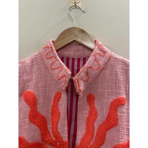 Bohemian TNT Suzani Cotton Embroidered Short <b>Jacket</b> Windproof and Breathable Floral Design Coat Gift for Her/Mom - Product Image 3