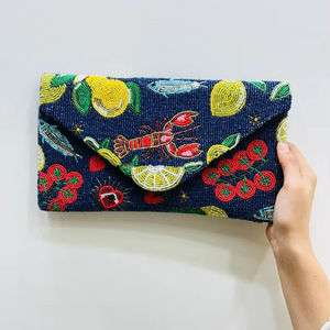 Sac fourre-tout indien traditionnel de luxe fait main, multicolore, orné de perles de verre, durable, artisanal, avec poignée baguette, mode décontractée haut de gamme - Product Image 3