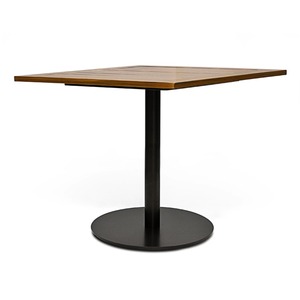 Modern <b>Square</b> Wood Dining <b>Table</b> with Metal Base for Home <b>Kitchen</b> Restaurant Furniture - Product Image 3