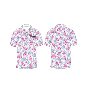 Custom <b>Pink</b> Floral <b>Polo</b> <b>Shirt</b> Moisture Wicking Short Sleeve Golf <b>Polo</b> Casual Summer Fashion Apparel - Product Image 2