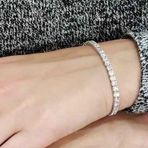 Pulsera de Diamantes Ovalados Cultivados en Laboratorio con Certificación IGI de 5.50 Ct, Chapada en Rodio y Oro Blanco de 18K, para Mujer, de Primera Calidad, Venta al Por Mayor, OEM, Lujo - Product Image 1