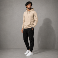Sweat à capuche en polaire premium pour homme, couleur unie, poche kangourou, coupe décontractée, vêtement d'hiver respirant, écologique, personnalisable