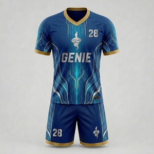 Uniforme de Fútbol de Diseño Único al por Mayor con Impresión por Sublimación para Adultos Hombres, Uniforme de Fútbol Transpirable de Poliéster - Product Image 1