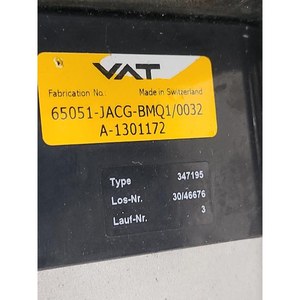 VAT 65051-JACG-BMQ1ใช้เป็นชิ้นส่วนอุปกรณ์เซมิคอนดักเตอร์รุ่นเก่า - Product Image 3