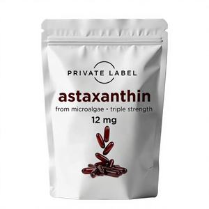 Cápsulas de Astaxantina 12mg Certificadas ISO GMP, Extracto de Microalgas, Suplementos Dietéticos de Marca Privada, Fabricante al por Mayor - Product Image 1