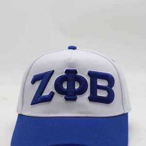 หมวกแก๊ป Zeta Phi Beta ปักลาย ZPB สีน้ำเงินขาว ปีกแบน ปรับขนาดได้ สำหรับชมรมนักศึกษา ดีไซน์ทันสมัย สวมใส่สบาย - Product Image 3