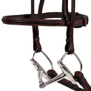 Brida de Doma Anatómica de Lujo para Caballos, Cuero Negro con Cabezal y Frenteales Acolchados, Se Acepta OEM - Product Image 3