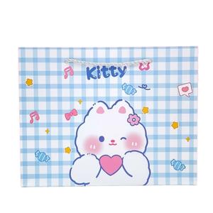 Cute Animal Printed <b>Gift</b> <b>Bag</b> with Plaid Background Eco-Friendly, Durable, and Perfect for Party Favors, Birthdays (Style 02) - Product Image 3