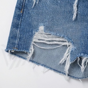 Shorts en jean pour femmes de haute qualité, respirants, avec poches boutonnées, décontractés, pour l'été, couleur personnalisée, tendance streetwear, coupe ajustée - Product Image 6