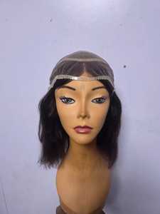 Custom Transparent for Lace Front <b>Wig</b> Virgin Indian Remy Human Hair Glueless French Curl Body Wave <b>Short</b> Straight Single Hair - Product Image 2
