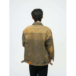 Chaquetas Vaqueras Vintage para Hombre, Chaqueta de Mezclilla con Bordado Personalizado de Fábrica, Alta Calidad, Color Negro 2026 - Product Image 4