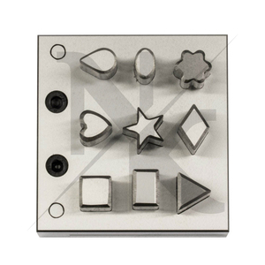 Multi <b>Shape</b> Disc Cutter Set Star Heart Triangle Flower Jewelry Making Tools Sheet Metal Punch Die <b>Block</b> Goldsmiths Metal Forming - Product Image 3