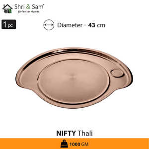 Service de vaisselle astucieux en acier inoxydable (1 personne) revêtement PVD or rose assiette Thali élégante - Product Image 5