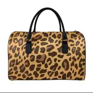 Leopard Print Duffel Bag Fashionable Travel Bag With Top Handles - Product Image 1