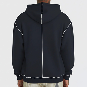 Sudaderas con Capucha de Felpa 100% Algodón para Hombre, Corte Regular, Estilo Urbano, con Cremallera, para Primavera, Otoño e Invierno, Bordadas y Teñidas - Product Image 3