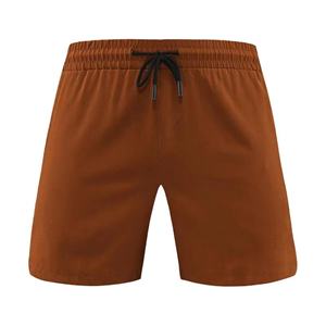 Short de gym avec logo personnalisé du fabricant d'usine pour hommes Motif cargo en tissu tissé 100% coton avec fermeture à la taille élastique - Product Image 4