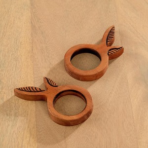 Anneau de serviette en bois de qualité supérieure, anneau décoratif pour serviette, pour table de dîner de luxe, réception de mariage, hôtel, restaurant, fête - Product Image 4