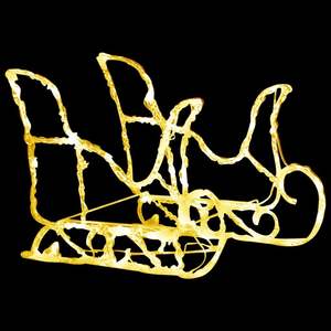 Décoration de Noël avec rennes et traîneau en blanc chaud - Product Image 5