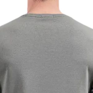 T-shirt à manches courtes pour homme, col rond, détail poignets rayés, coupe classique, haut décontracté et tendance, confortable, streetwear, été, quotidien - Product Image 4