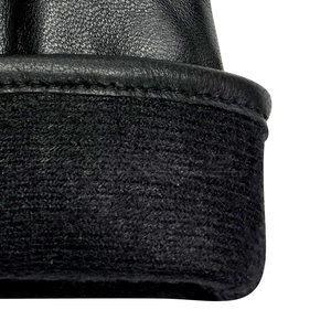 Gants en cuir noirs pour femmes, longueur poignet, style uni, usage quotidien, doublure polaire douce, gants d'hiver de marque, vente en gros - Product Image 4