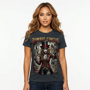 T-shirt Femme Personnalisé en Coton avec Motif Squelette de Samouraï Japonais, Graphique Bushido, Guerrier Gothique, Sang et Sakura - Product Image 5