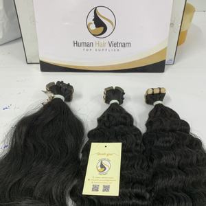 12A Birmano Rizado Natural Negro Doble Cinta en Extensiones de Cabello Humano Super Doble Extensiones de Cabello Extensiones - Product Image 6