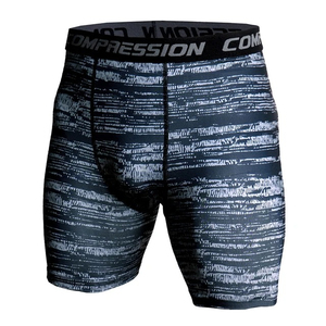 Shorts de yoga moulants pour hommes OEM/ODM, taille haute élastique, compression, respirants, séchage rapide, extensibles dans quatre directions, pour activités de plein air - Product Image 1