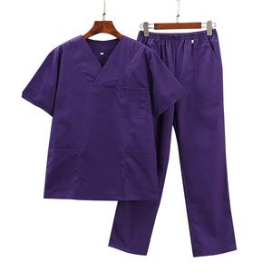 T-Shirt manches courtes unisexes, 1 pièce, uniforme clinique d'infirmière avec poche, T-Shirt extensible, vêtements de travail pour Salon, beauté - Product Image 1