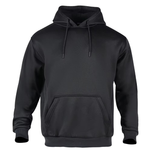 Sudadera con Capucha de Forro Polar para Hombre, Personalizada con Estampado y Bordado, para Otoño, Color Negro, con Bolsillo, para Clima Frío, Ropa Deportiva - Product Image 1