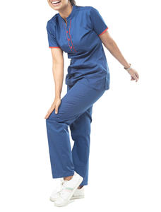 Combinaison d'infirmière unisexe en jersey et spandex, couleur verte, avec motifs lavande et orange, sexy, pour l'été, vente en gros - Product Image 2