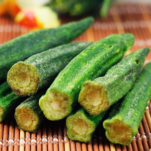 Chips de Okra Verde Crujiente Natural, Snacks de Okra Deshidratados de Alta Calidad, Bocadillos Vegetales Secos Premium - Product Image 3