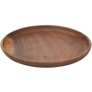 Plateau de service rond en bois d'acacia écologique, planche à pizza en bois naturel, grande assiette décorative pour table basse et thé – Vente en gros - Product Image 5