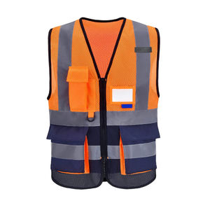 Gilet de sécurité réfléchissant haute visibilité, vêtements de sécurité unisexes, veste sans manches, logo personnalisé, gilet de travail softshell - Product Image 6