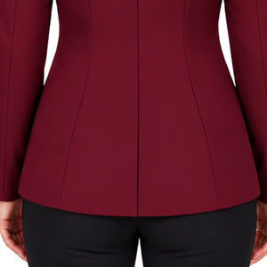 Chaqueta de equitación color coral rojo para mujer, corte ajustado, blazer profesional para competición ecuestre, abrigo personalizado al por mayor - Product Image 6