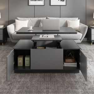Moderno tavolino da salotto rettangolare grigio con Design multifunzionale di nuova generazione - Product Image 6