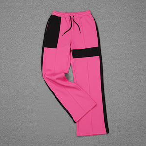 Pantalon de jogging unisexe en coton épais et ample à jambe large, coupe droite, style hiver, vente en gros - Product Image 6