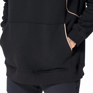 Sweat-shirt à capuche personnalisé avec logo, style streetwear, épaules tombantes, en molleton épais, coupe oversize pour homme - Product Image 4