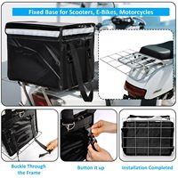 Sac isotherme de livraison de repas pour moto, étanche, 32L/48L/62L/80L, pour extérieur