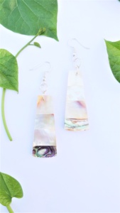 Pendientes colgantes de concha de perla madre negra de alta venta, accesorio de moda con forma rectangular para regalo de boda de cumpleaños de mujer - Product Image 3