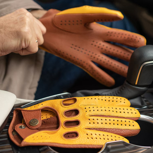 Gants de conduite thermiques écologiques en peau de mouton pour femme, longueur poignet, design urbain, combinaison jaune et noir, pour l'extérieur - Product Image 4
