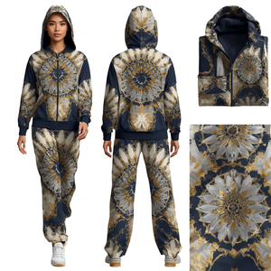 Conjunto Deportivo Unisex de Lujo, Personalizado, de Secado Rápido, Transpirable, de Poliéster/Algodón, con Capucha, Cintura Elástica, Estampado por Transferencia de Calor - Product Image 4