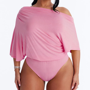 Body de Mujer con Estampado Personalizado al por Mayor, Body Sexy sin Hombros, Transpirable, Casual, para Primavera - Product Image 1