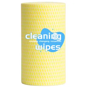 yellow nonwoven lint free disposable Cleaning cloth filling roll Wipe clean towel kitchen tablecloth