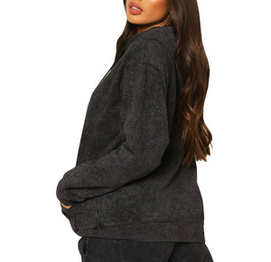 Sudadera con Capucha para Mujer, con Bolsillo Tipo Canguro, 100% Algodón, Felpa, Estilo Casual, Cómoda para Estar en Casa, Otoño - Product Image 5