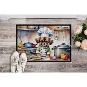 Épagneul tibétain le chef paillasson antidérapant lavable à poils bas 24H X 36W tapis d'entrée intérieur extérieur pour porte d'entrée - Product Image 2