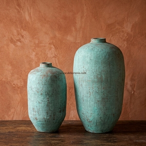 Guci Bala M Vase Urne de Sol Rustique en Terre Cuite Tosca, Pot en Céramique Artisanale, Récipient Décoratif en Grès, Vente en Gros - Product Image 3