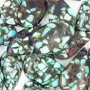 Lote de cabujones de turquesa natural multicolor, piedras preciosas sueltas pulidas y lisas para la fabricación de joyas, suministro al por mayor. - Product Image 2